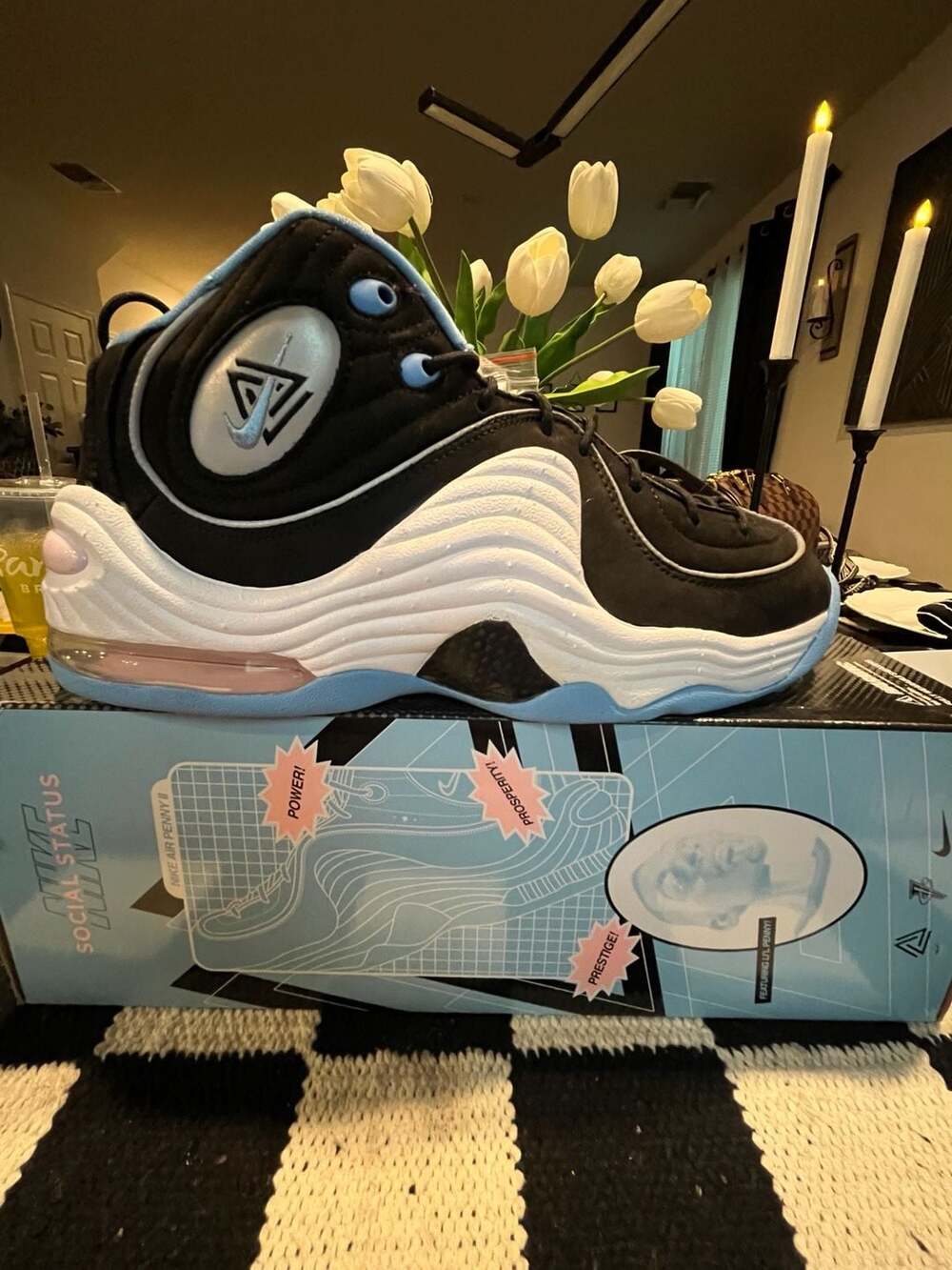 Social Status x Nike Air Penny 2 'Playground' Black/Cobalt Pulse DM9132-001
